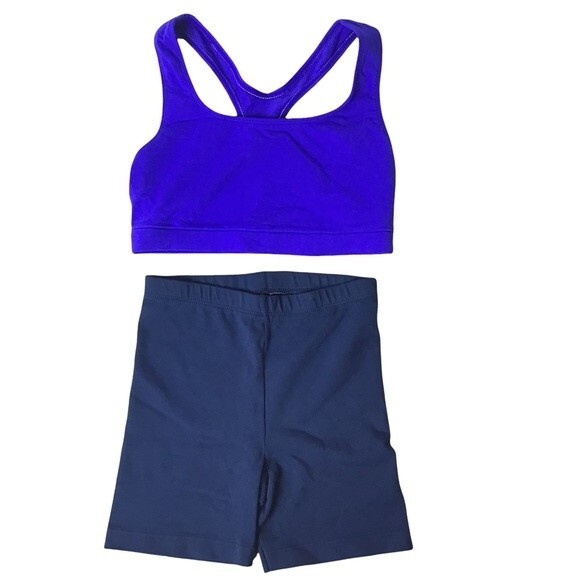 Danskin Pants - Danskin Crop Top and Biker Shorts  Workout Set Size S
